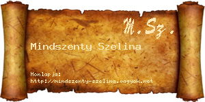 Mindszenty Szelina névjegykártya